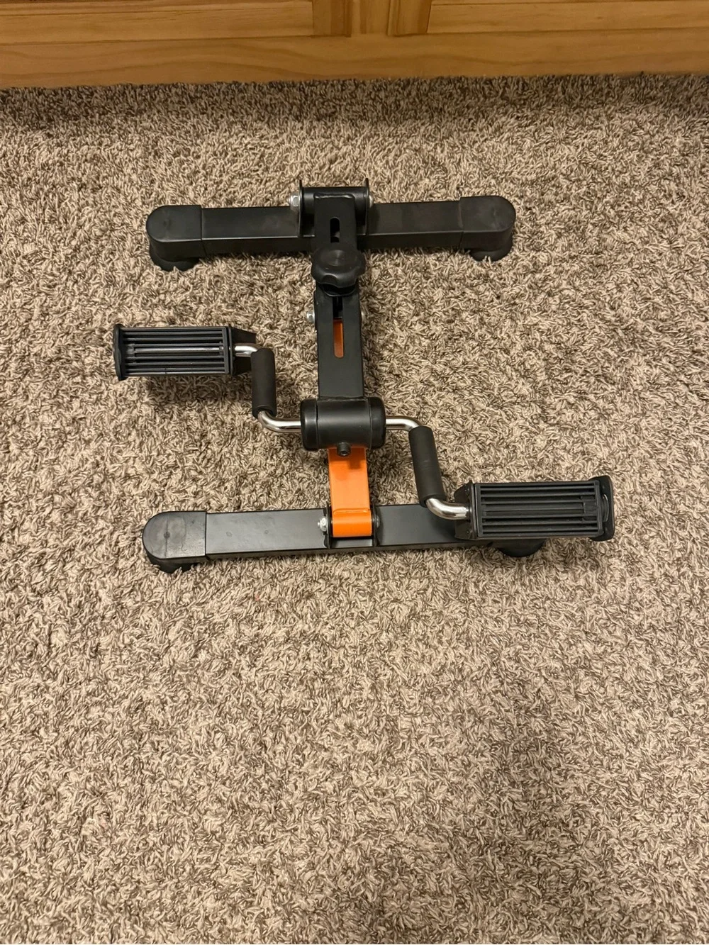Portable Under-Desk Pedal Exerciser - Orange and Black